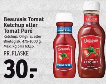 SPAR Beauvais Tomat Ketchup eller Tomat Puré tilbud