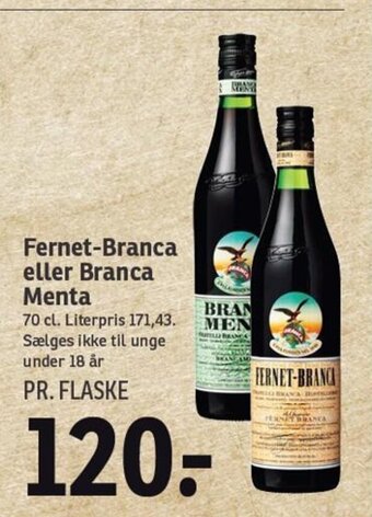 SPAR Fernet-Branca Eller Branca Menta tilbud