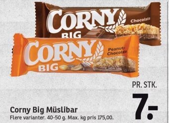 SPAR Corny Big Müslibar tilbud