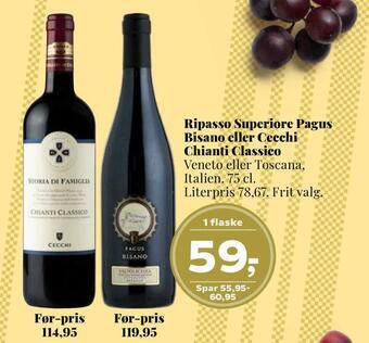 Dagli'Brugsen Ripasso superiore pagus bisano eller cecchi chianti classico tilbud