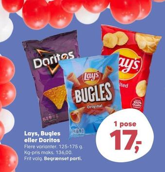 Kvickly Lays, bugles eller doritos tilbud