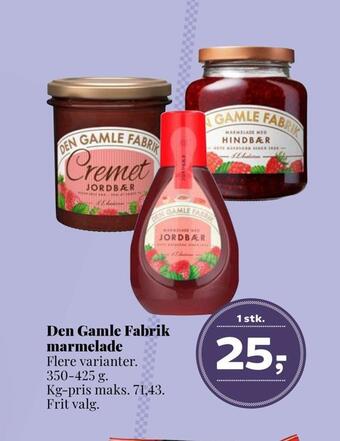 Dagli'Brugsen Den gamle fabrik marmelade tilbud