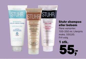 Kvickly Stuhr shampoo eller balsam tilbud