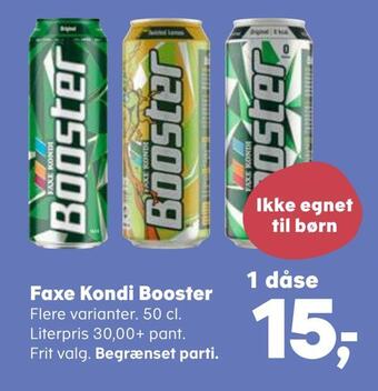 Kvickly Faxe kondi booster tilbud