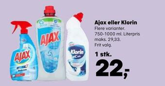 SuperBrugsen Ajax eller klorin tilbud