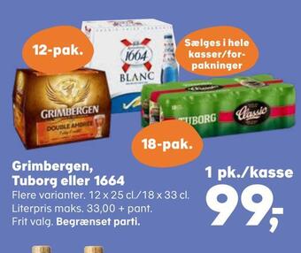 SuperBrugsen Grimbergen, tuborg eller 1664 tilbud