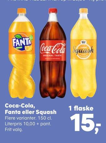 SuperBrugsen Coca-cola, fanta eller squash tilbud