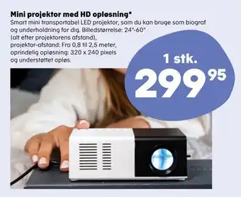 Kvickly Mini projektor med hd opløsning tilbud