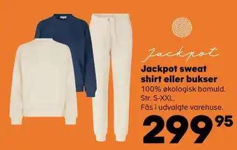 Kvickly Jackpot sweat shirt eller bukser tilbud