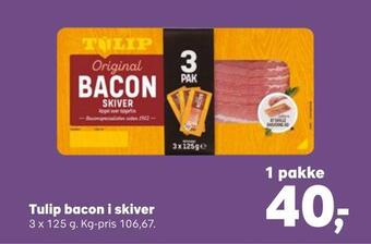 SuperBrugsen Tulip bacon i skiver tilbud