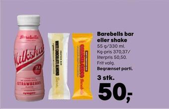 SuperBrugsen Barebells bar eller shake tilbud