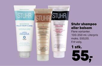 SuperBrugsen Stuhr shampoo eller balsam tilbud
