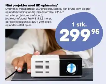 SuperBrugsen Mini projektor med hd opløsning tilbud