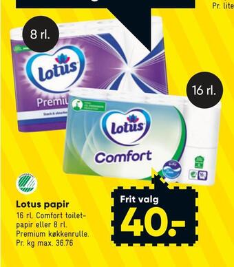 Bilka Lotus papir tilbud