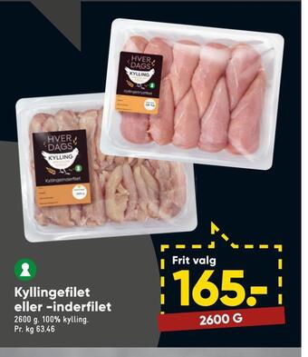 Bilka Kyllingefilet eller -inderfilet tilbud
