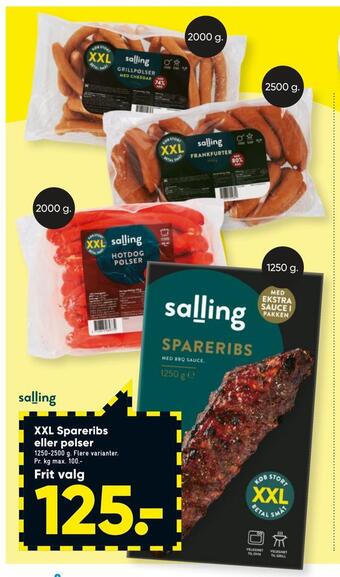Bilka Xxl spareribs eller pølser tilbud