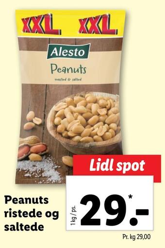 Lidl Peanuts ristede og saltede tilbud