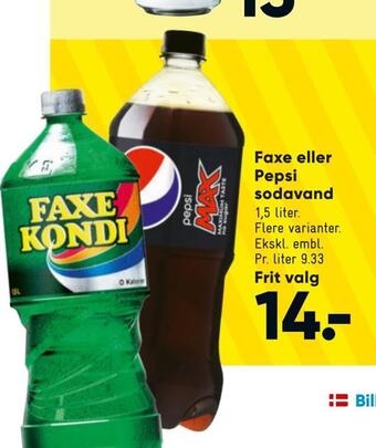 Bilka Faxe eller pepsi sodavand tilbud