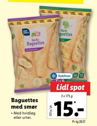 Lidl Baguettes med smør tilbud