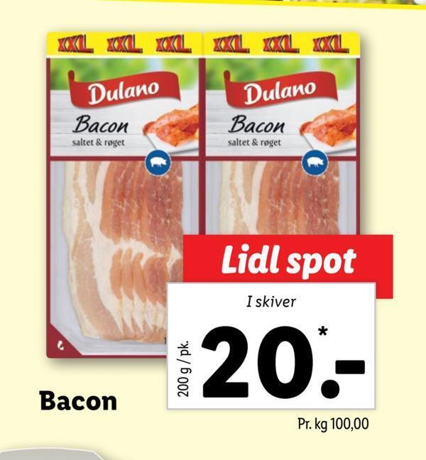 Bacon tilbud hos Lidl