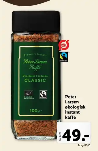Lidl Peter larsen økologisk instant kaffe tilbud