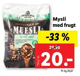 Lidl Mysli med frugt tilbud
