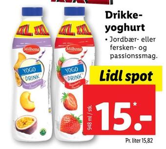 Lidl Drikkeyoghurt tilbud