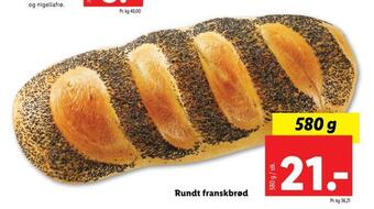 Lidl Rundt franskbrød tilbud