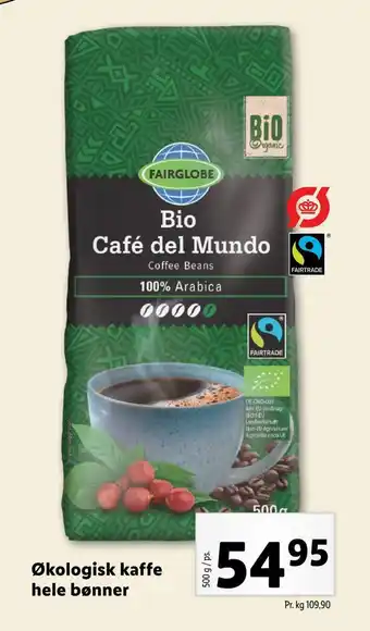 Økologisk kaffe hele bønner