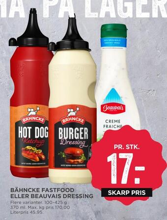 MENY Bähncke fastfood eller beauvais dressing tilbud
