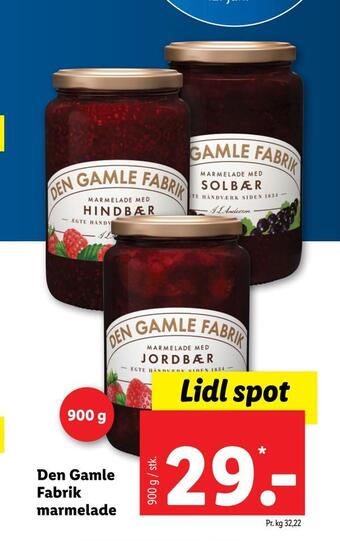 Lidl Den gamle fabrik marmelade tilbud