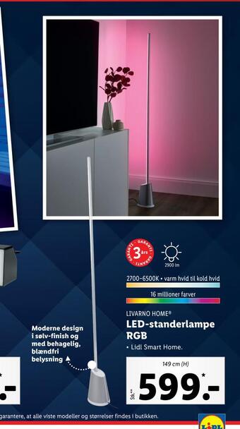 Lidl Led-standerlampe rgb tilbud
