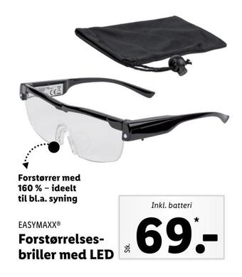 Lidl Forstørrelsesbriller med led tilbud