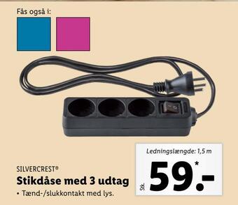Lidl Stikdåse med 3 udtag tilbud