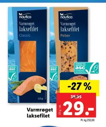 Varmrøget laksefilet