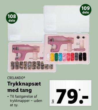 Lidl Trykknapsæt med tang tilbud