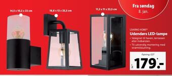 Lidl Udendørs led-lampe tilbud