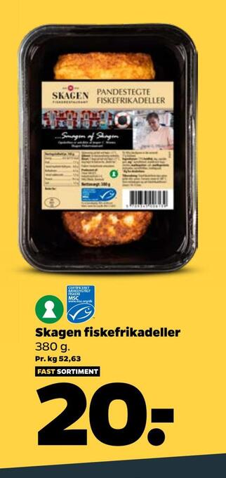 Netto Skagen fiskefrikadeller tilbud