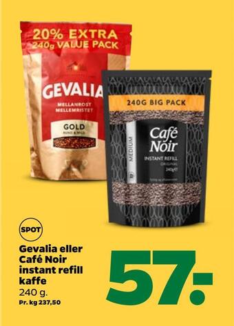 Netto Gevalia eller café noir instant refill kaffe tilbud