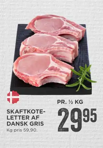 MENY Skaftkote­letter af dansk gris tilbud