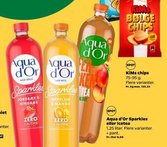 Netto Aqua d'or sparkles eller icetea tilbud