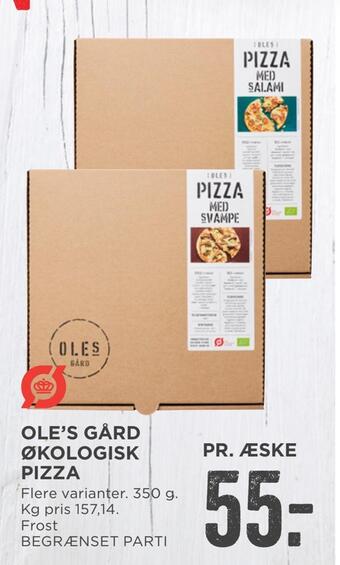 MENY Ole's gård økologisk pizza tilbud