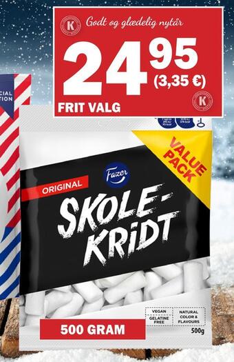 Købmandsgården Fazer skolekridt tilbud