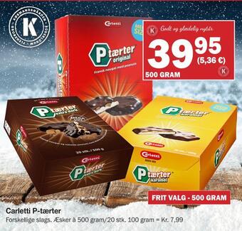 Købmandsgården Carletti p-tærter tilbud