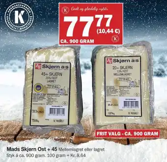 Mads skjern ost + 45