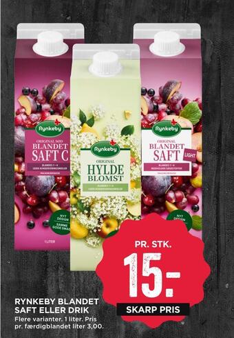 MENY Rynkeby blandet saft eller drik tilbud
