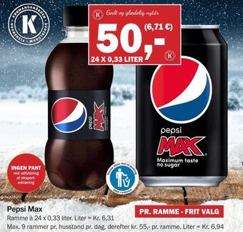 Købmandsgården Pepsi max tilbud
