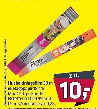 Fleggaard Husholdningsfilm el. bagepapir tilbud