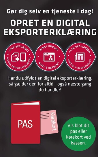 Fleggaard Opret en digital eksporterklæring tilbud