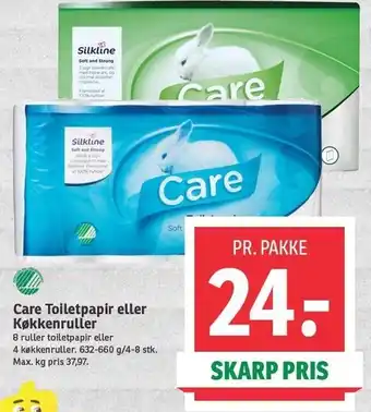 SPAR Care toiletpapir el. køkkenruller tilbud